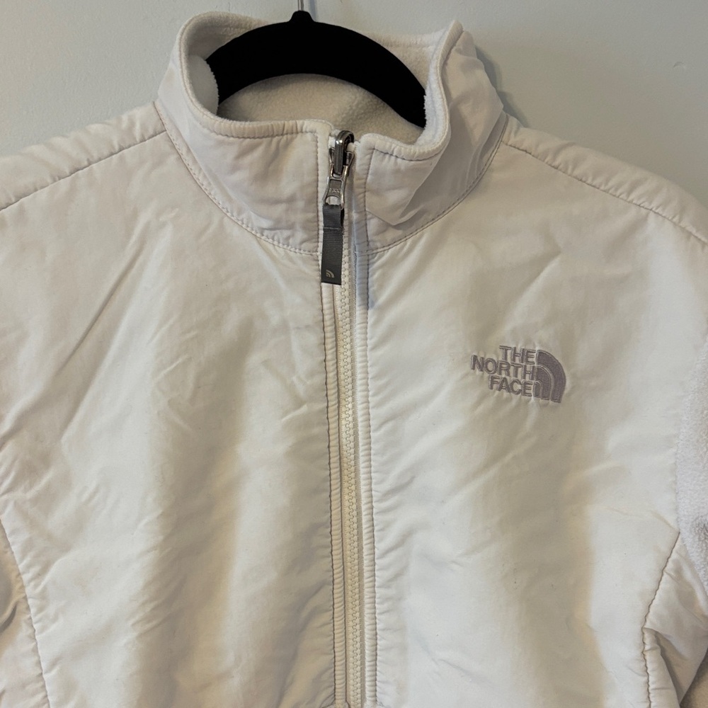 The North Face White Fleece Full-Zip Jacket